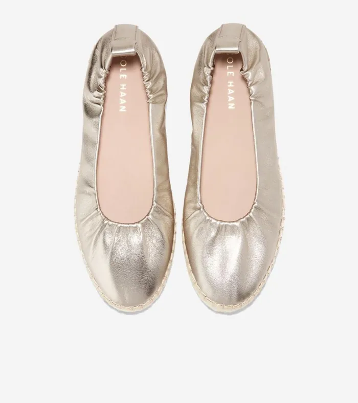 Cloudfeel Seaboard Ballet Flats Soft Gold Women Cole Haan Flats and SlipOns