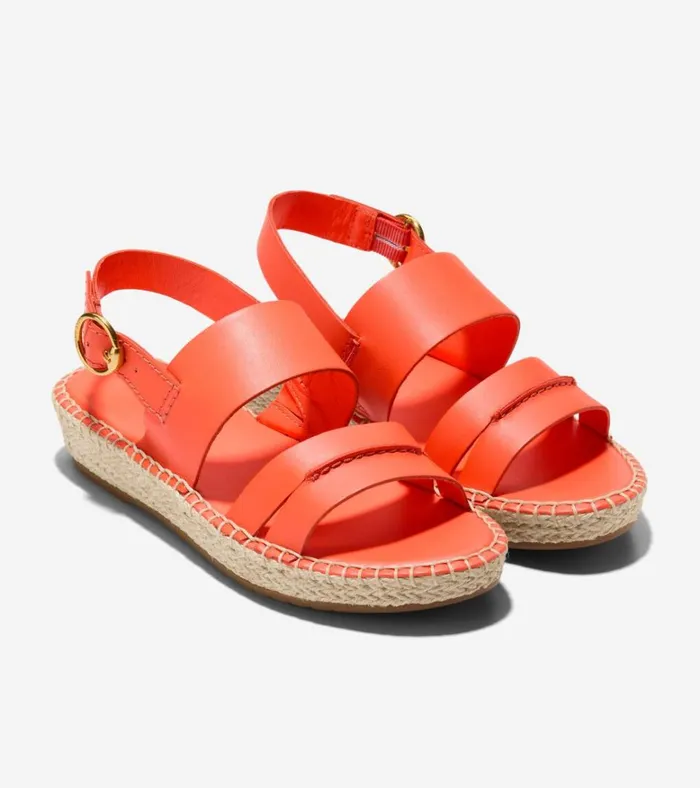 Cloudfeel Tilden Ankle Strap Sandals Nasturtium Orange Women Cole Haan Espadrilles