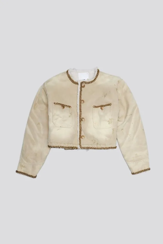 CROPPED CHORE JACKET 8211 KHAKI CANVAS Women R13 Jackets and Coats