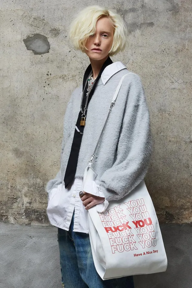 CROPPED SHAGGY OVERSIZED SWEATER 8211 HEATHER GREY Women R13 Sweaters