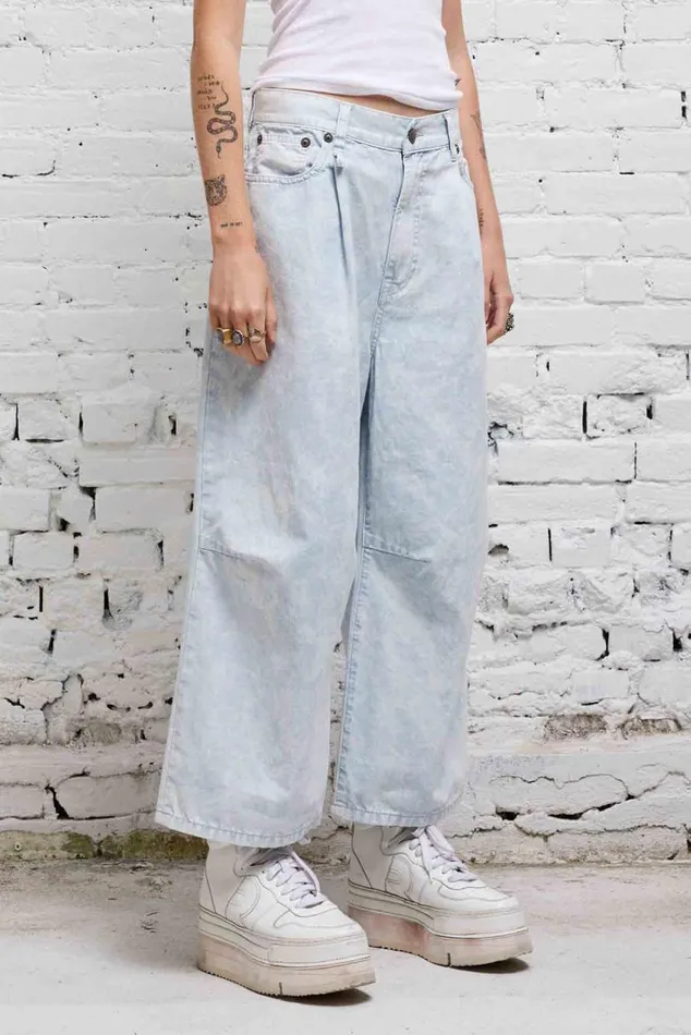 CROPPED WIDE LEG JEAN 8211 CLOUDY BLUE Women R13 Denim