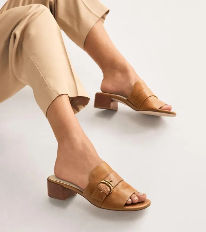 Crosby Slide Sandals Caramel Women Cole Haan Sandals