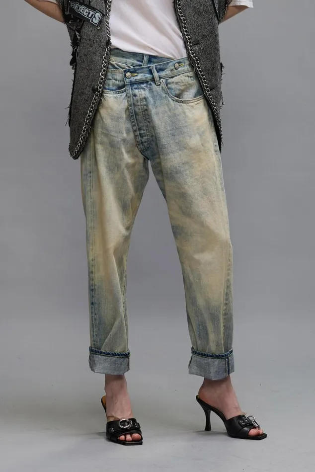 CROSSOVER JEAN 8211 VINTAGE ASH BLUE Women R13 Denim