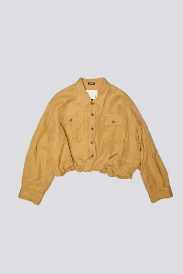 CROSSOVER UTILITY BUBBLE SHIRT 8211 KHAKI Women R13 Tops