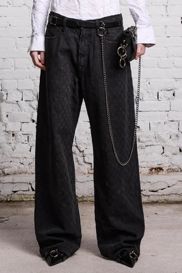 D039ARCY LOOSE JEAN 8211 SHADOW CHECKERBOARD Women R13 Denim