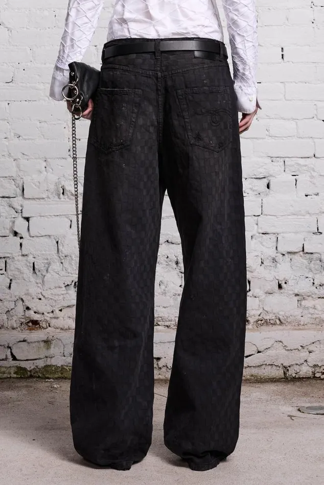 D039ARCY LOOSE JEAN 8211 SHADOW CHECKERBOARD Women R13 Denim