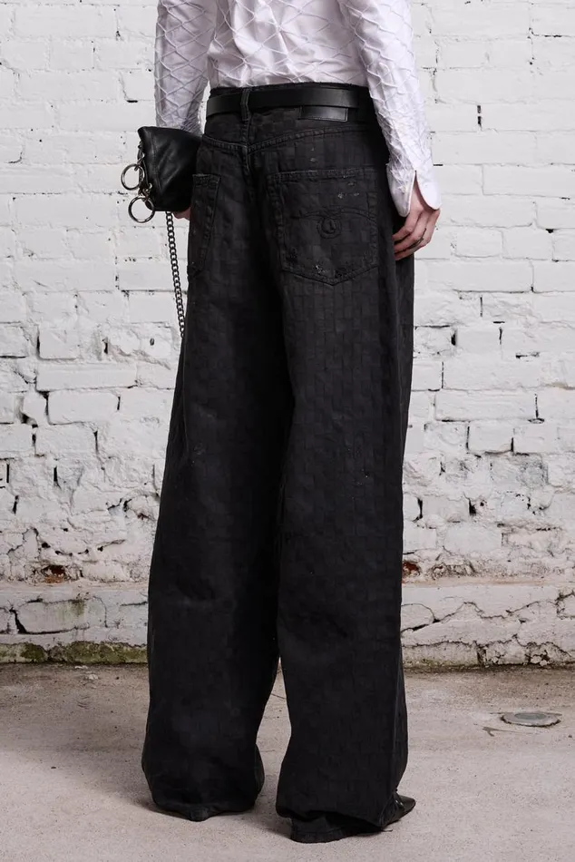 D039ARCY LOOSE JEAN 8211 SHADOW CHECKERBOARD Women R13 Denim