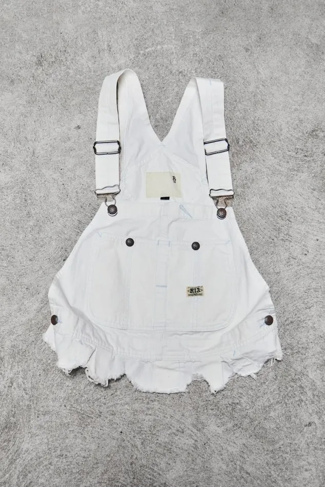 DAMON OVERALL BIB 8211 ECRU CANVAS Women R13 Tops