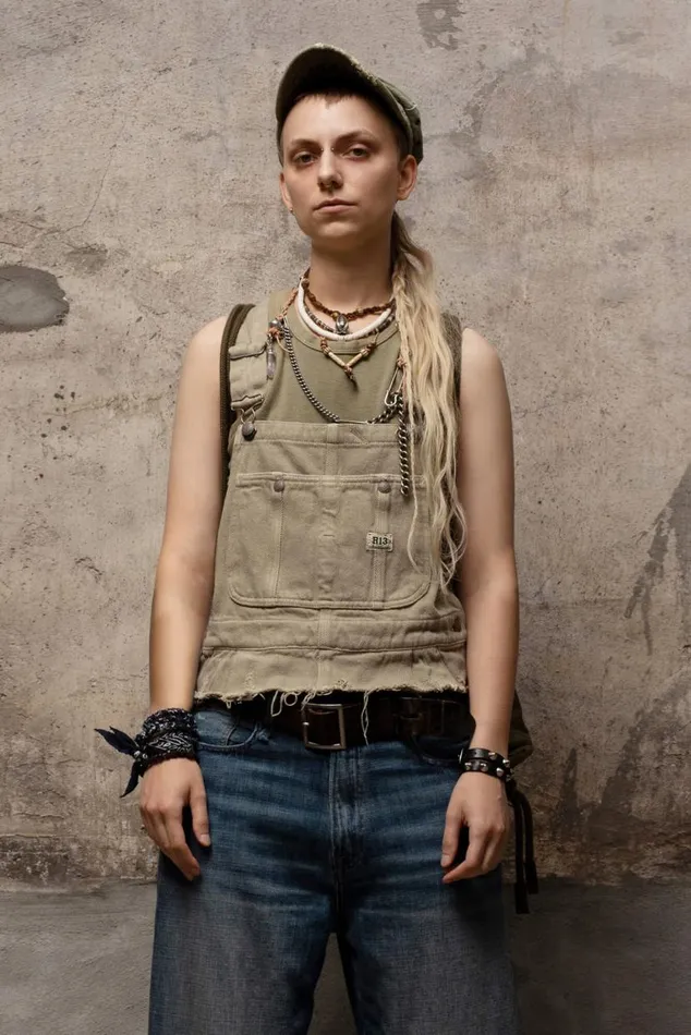 DAMON OVERALL BIB 8211 KHAKI Women R13 Tops