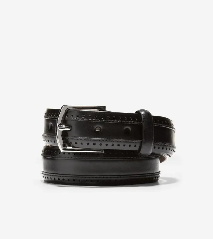 Dawson 32mm Perforated Belt Black Men Cole Haan Belts