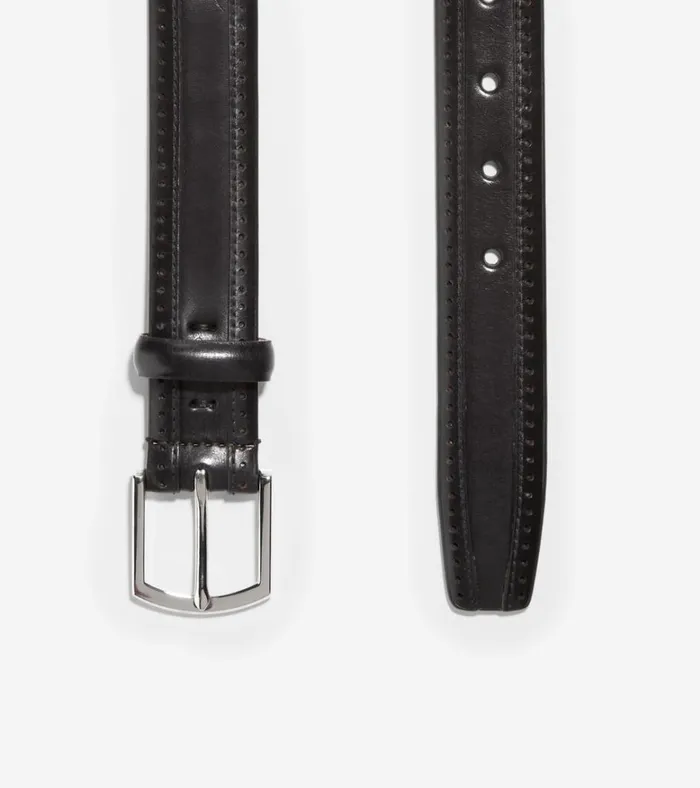 Dawson 32mm Perforated Belt Black Men Cole Haan Belts