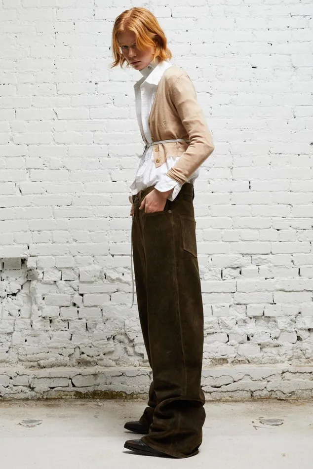 DISTRESSED BABY CARDIGAN 8211 TAN Women R13 Sweaters