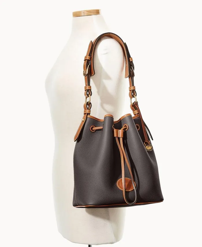 Dooney and Bourke All Weather Leather 30 Drawstring 25 Black WomenMen Shoulder Bags Dooney and Bourke All Weather Leather 30 Drawstring 25 Black WomenMen Shoulder Bags