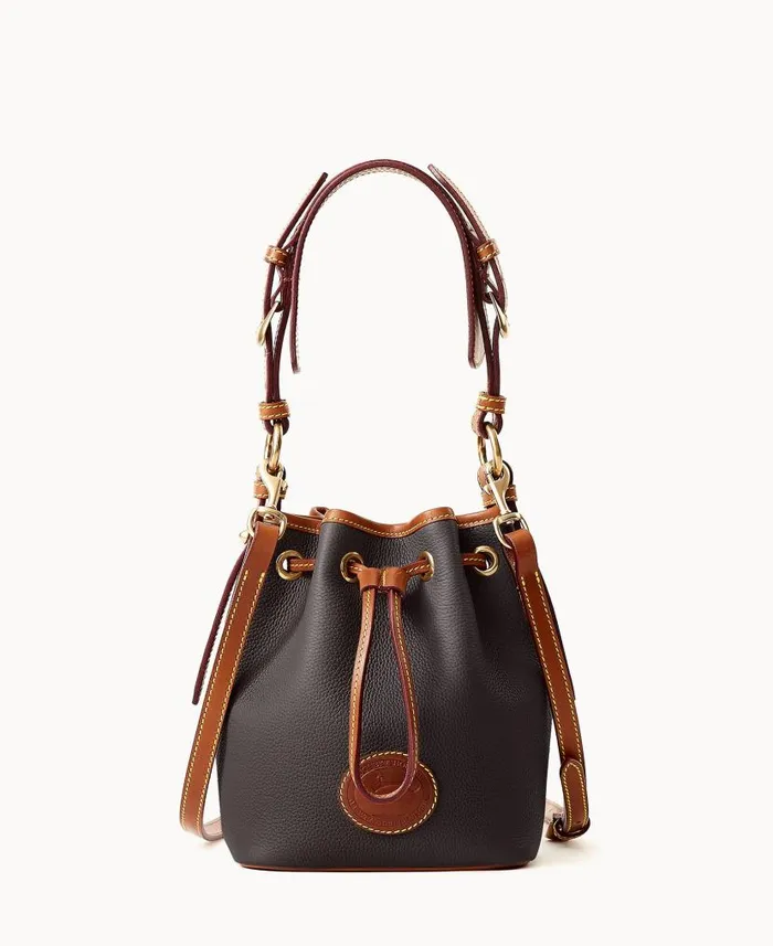 Dooney and Bourke All Weather Leather 30 Mini Drawstring 17 Black WomenMen Shoulder Bags Dooney and Bourke All Weather Leather 30 Mini Drawstring 17 Black WomenMen Shoulder Bags