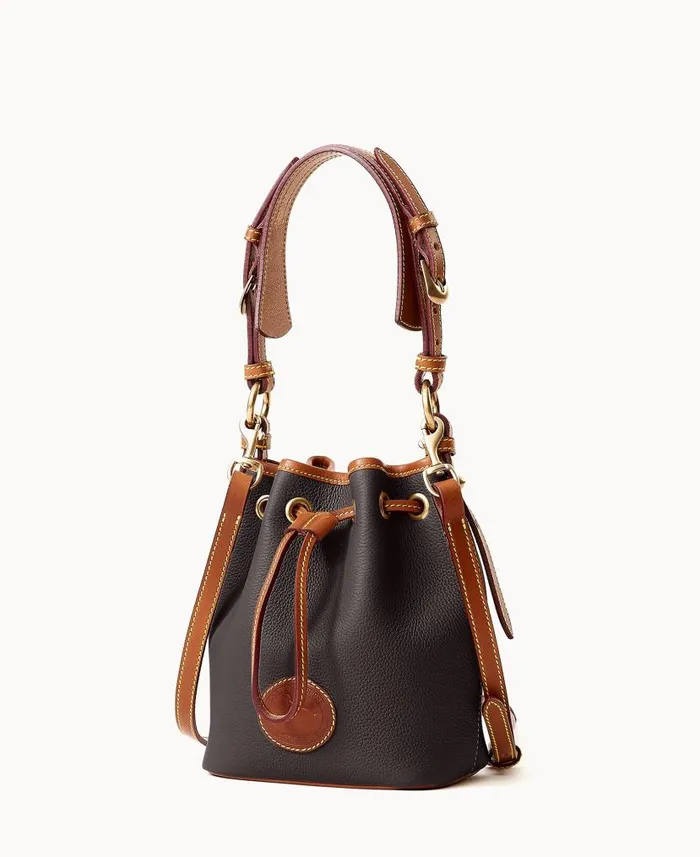 Dooney and Bourke All Weather Leather 30 Mini Drawstring 17 Black WomenMen Shoulder Bags Dooney and Bourke All Weather Leather 30 Mini Drawstring 17 Black WomenMen Shoulder Bags