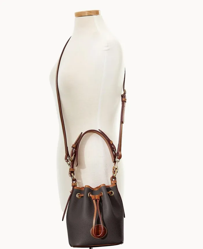 Dooney and Bourke All Weather Leather 30 Mini Drawstring 17 Black WomenMen Shoulder Bags Dooney and Bourke All Weather Leather 30 Mini Drawstring 17 Black WomenMen Shoulder Bags