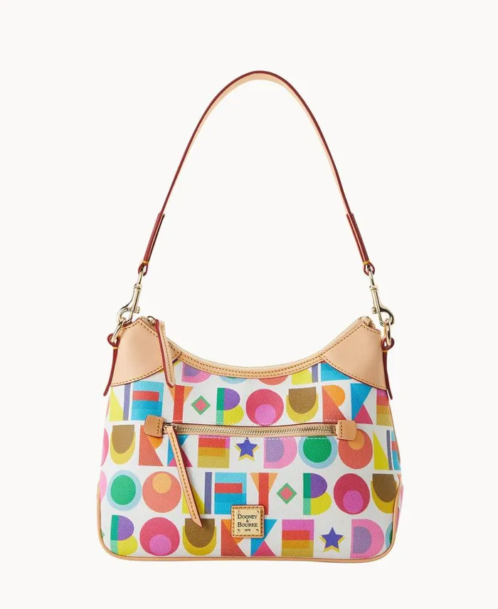 Dooney and Bourke Art Deco Hobo White WomenMen Shoulder Bags