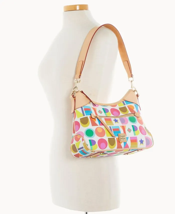 Dooney and Bourke Art Deco Hobo White WomenMen Shoulder Bags