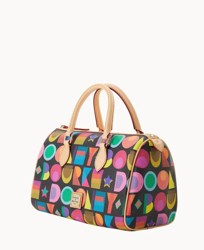Dooney and Bourke Art Deco Satchel Black WomenMen Satchels
