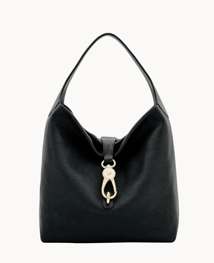Dooney and Bourke Belvedere Logo Lock Shoulder Bag Black WomenMen Shoulder Bags Dooney and Bourke Belvedere Logo Lock Shoulder Bag Black WomenMen Shoulder Bags