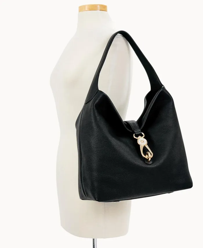 Dooney and Bourke Belvedere Logo Lock Shoulder Bag Black WomenMen Shoulder Bags Dooney and Bourke Belvedere Logo Lock Shoulder Bag Black WomenMen Shoulder Bags