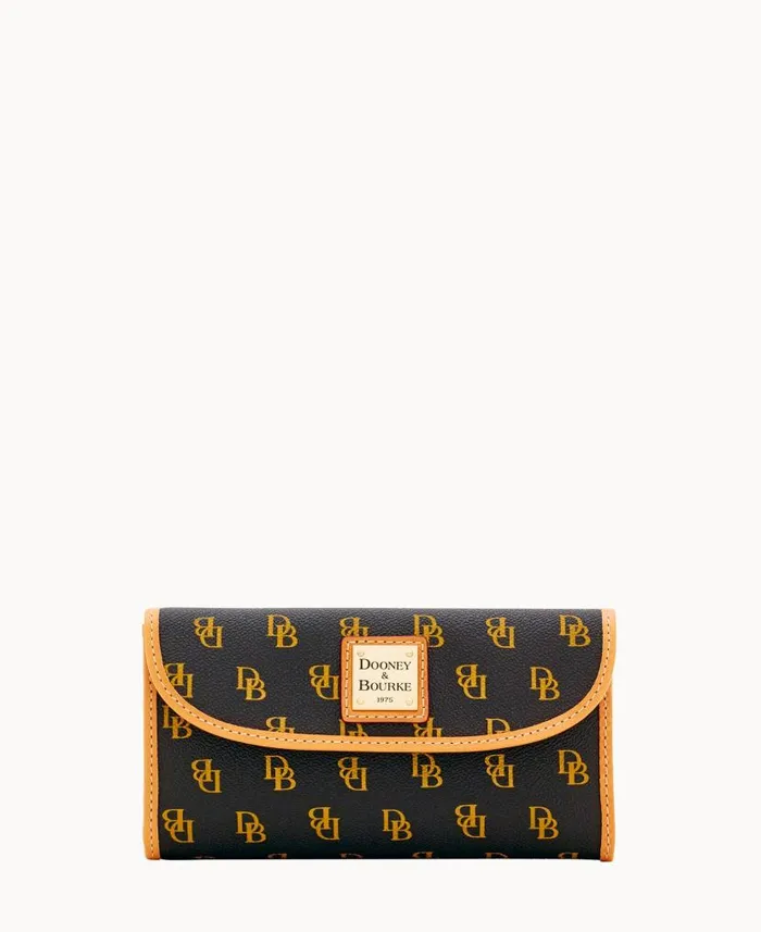 Dooney and Bourke Blakely Continental Clutch Brown Tmoro WomenMen Wallets