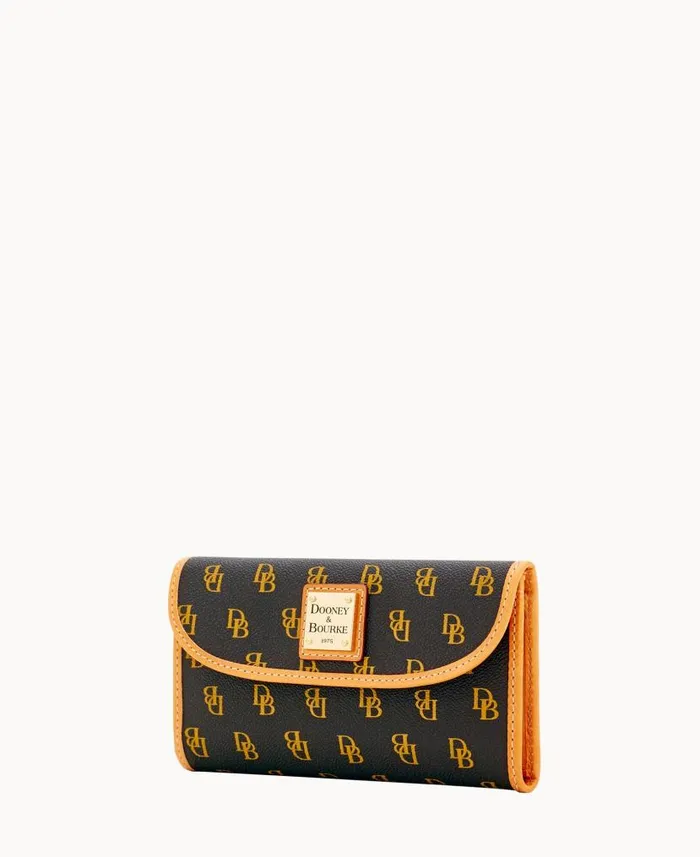 Dooney and Bourke Blakely Continental Clutch Brown Tmoro WomenMen Wallets