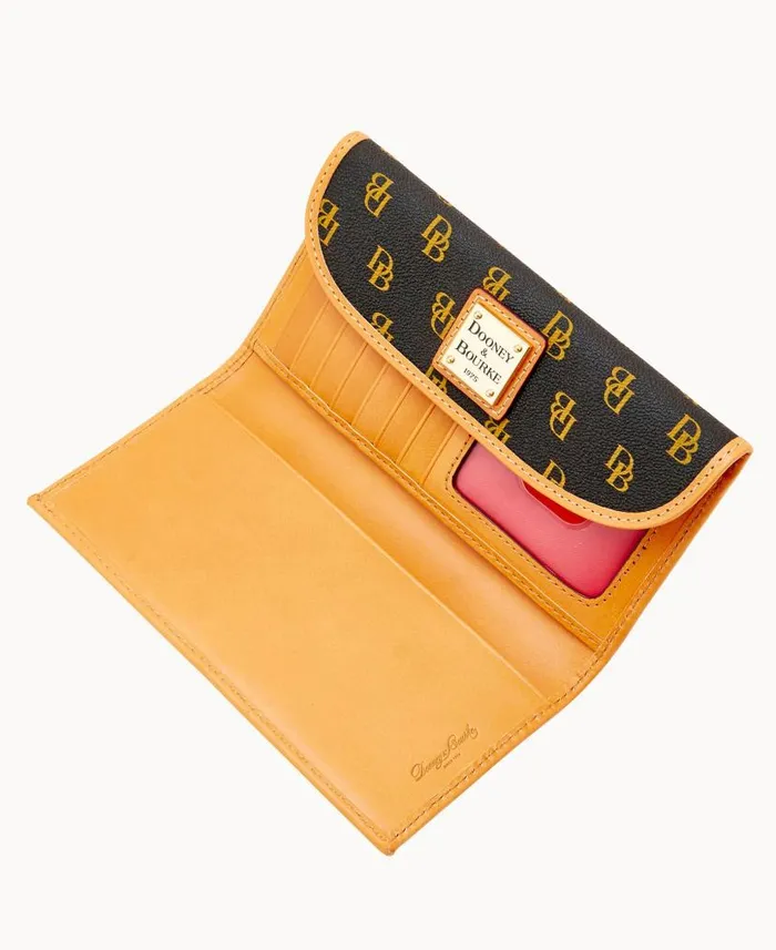 Dooney and Bourke Blakely Continental Clutch Brown Tmoro WomenMen Wallets