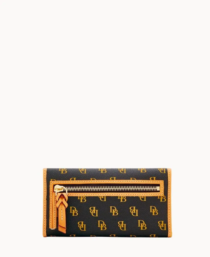 Dooney and Bourke Blakely Continental Clutch Brown Tmoro WomenMen Wallets