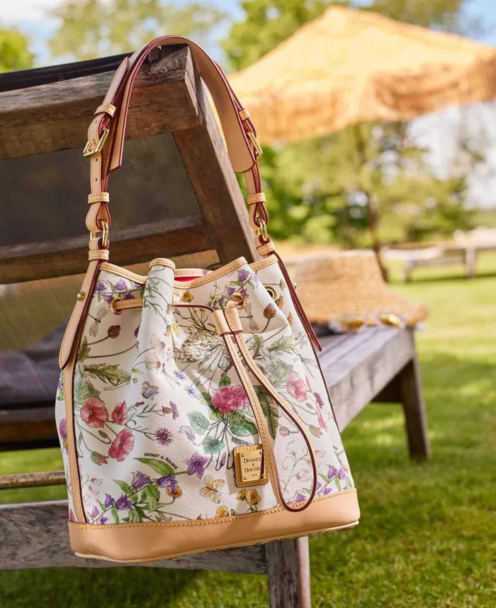 Dooney and Bourke Botanical Collection Drawstring White WomenMen Shoulder Bags Dooney and Bourke Botanical Collection Drawstring White WomenMen Shoulder Bags