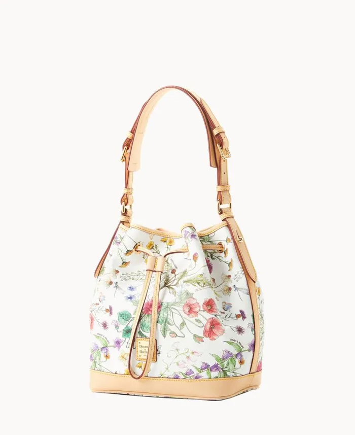 Dooney and Bourke Botanical Collection Drawstring White WomenMen Shoulder Bags Dooney and Bourke Botanical Collection Drawstring White WomenMen Shoulder Bags