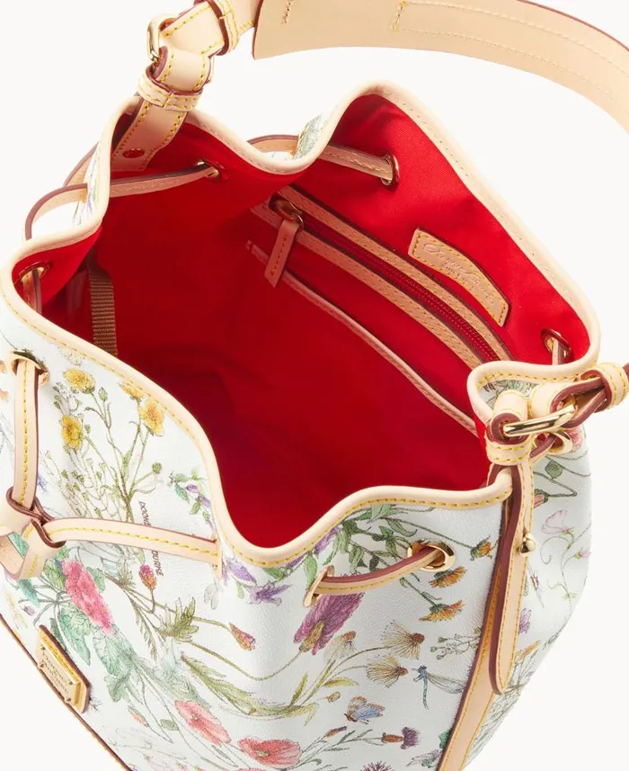 Dooney and Bourke Botanical Collection Drawstring White WomenMen Shoulder Bags Dooney and Bourke Botanical Collection Drawstring White WomenMen Shoulder Bags