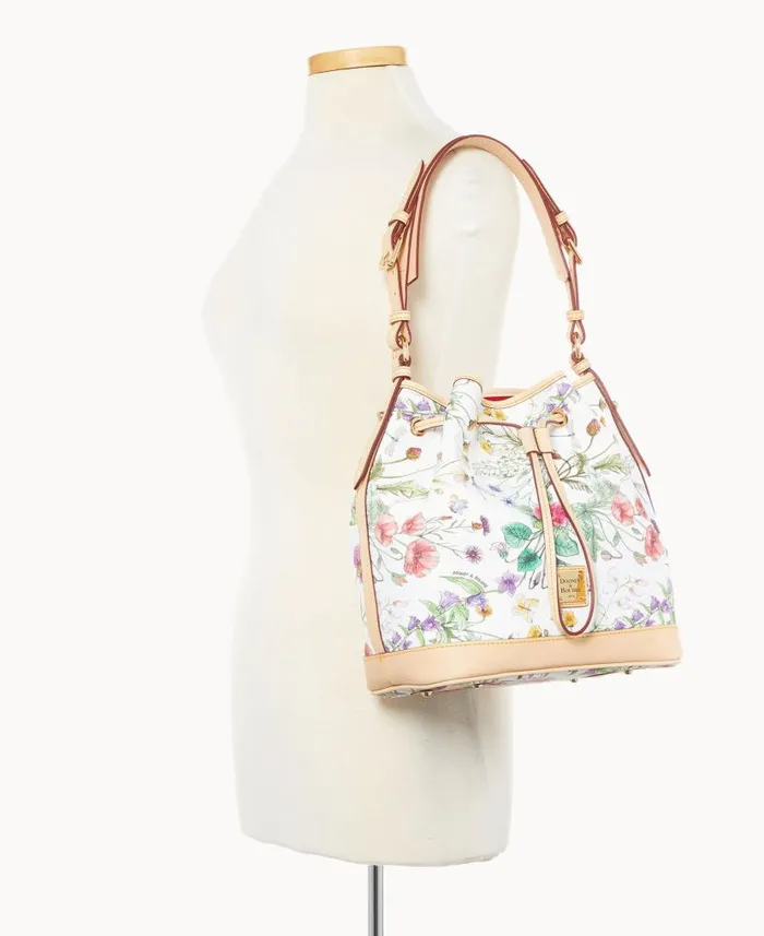 Dooney and Bourke Botanical Collection Drawstring White WomenMen Shoulder Bags Dooney and Bourke Botanical Collection Drawstring White WomenMen Shoulder Bags