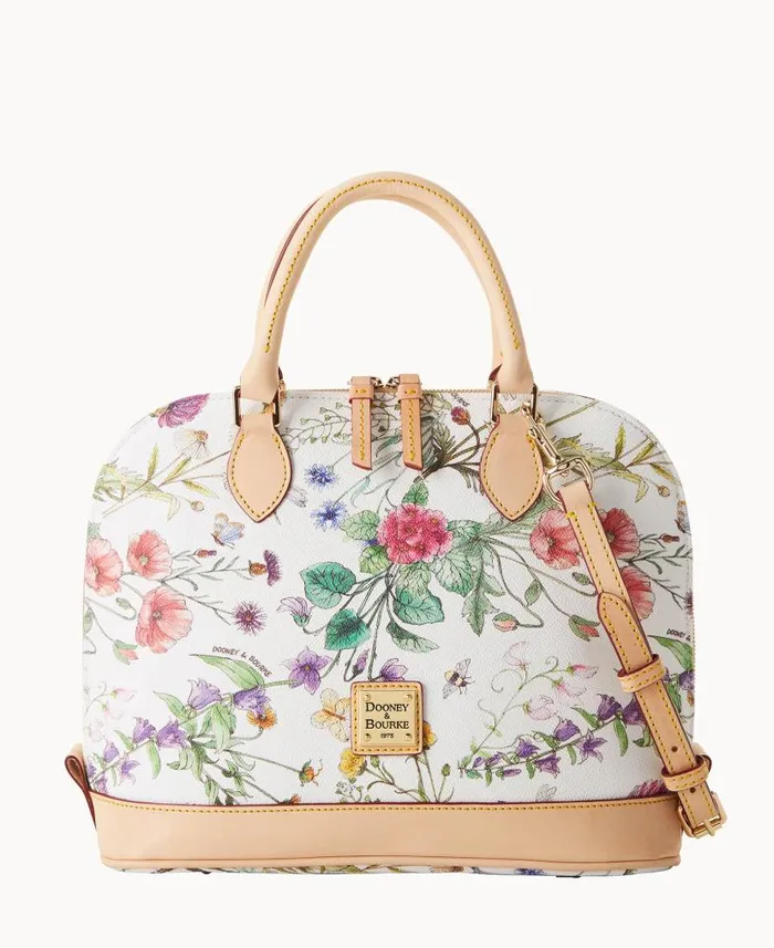 Dooney and Bourke Botanical Collection Zip Zip Satchel White WomenMen Satchels Dooney and Bourke Botanical Collection Zip Zip Satchel White WomenMen Satchels