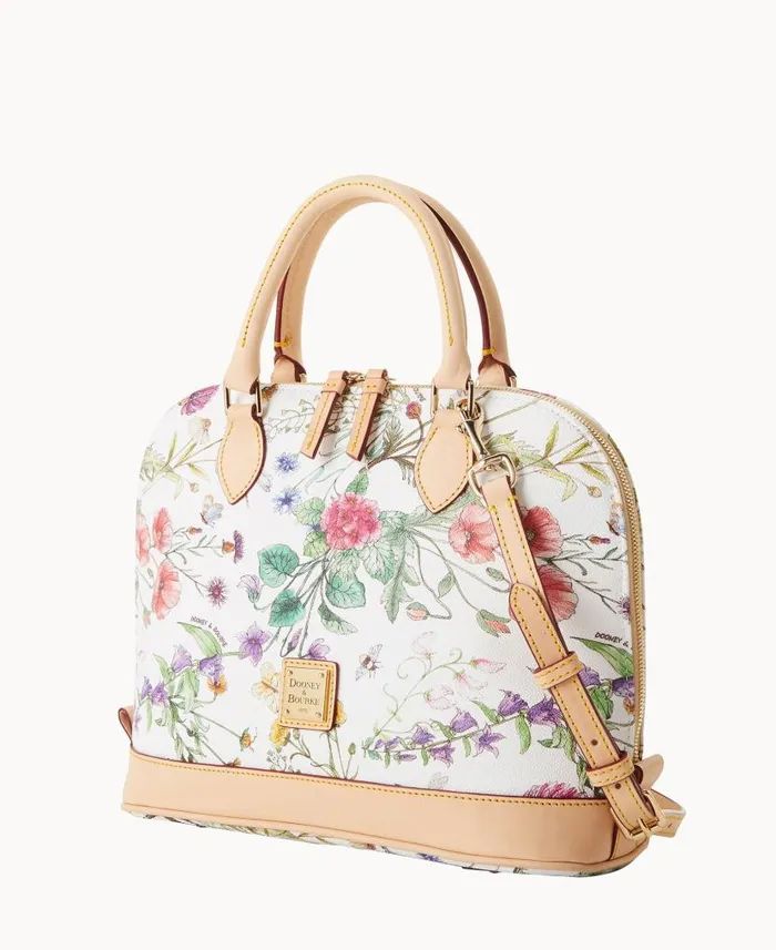 Dooney and Bourke Botanical Collection Zip Zip Satchel White WomenMen Satchels Dooney and Bourke Botanical Collection Zip Zip Satchel White WomenMen Satchels