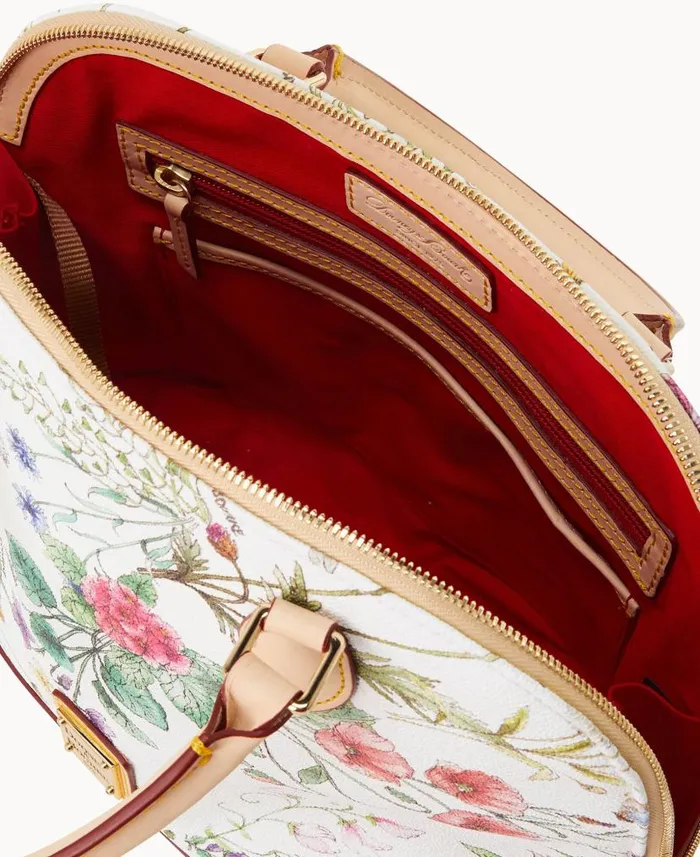Dooney and Bourke Botanical Collection Zip Zip Satchel White WomenMen Satchels Dooney and Bourke Botanical Collection Zip Zip Satchel White WomenMen Satchels