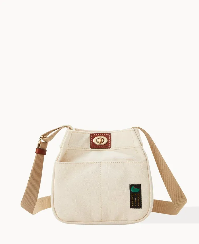 Dooney and Bourke Canvas Crossbody 20 Natural WomenMen Crossbodies