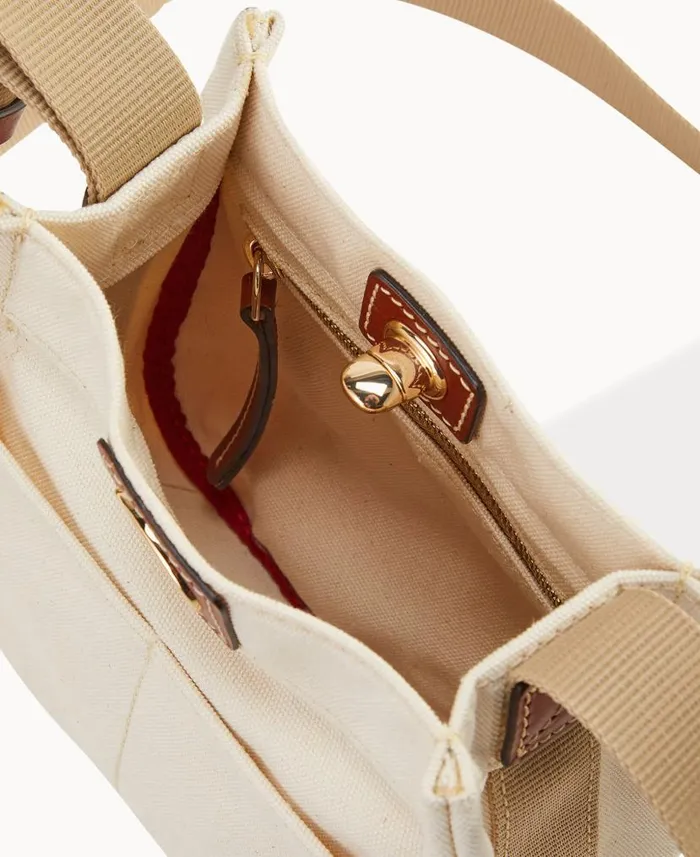 Dooney and Bourke Canvas Crossbody 20 Natural WomenMen Crossbodies