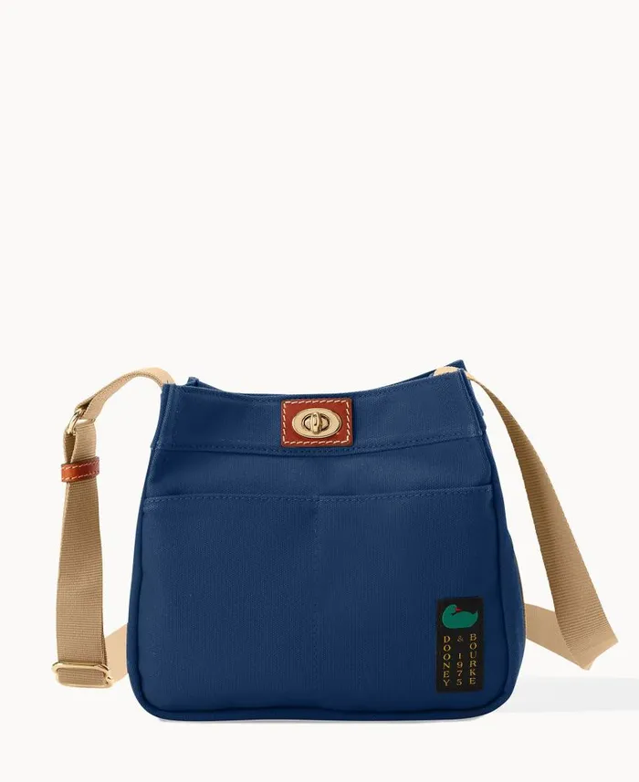 Dooney and Bourke Canvas Crossbody 24 Navy WomenMen Crossbodies