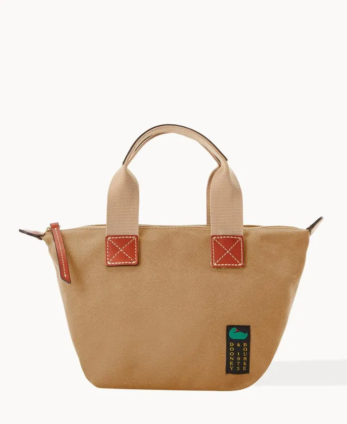 Dooney and Bourke Canvas Crossbody Satchel 20 Beige WomenMen Crossbodies