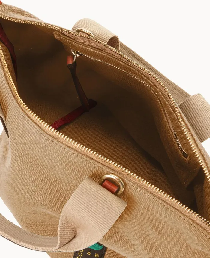 Dooney and Bourke Canvas Crossbody Satchel 20 Beige WomenMen Crossbodies