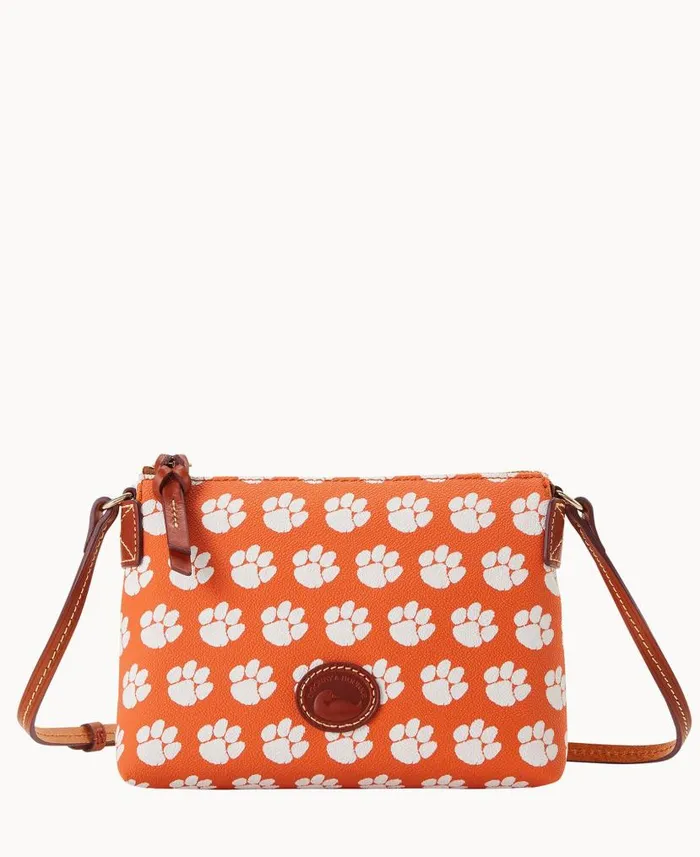 Dooney and Bourke Collegiate Clemson University Crossbody Pouchette Clemson WomenMen Crossbodies Dooney and Bourke Collegiate Clemson University Crossbody Pouchette Clemson WomenMen Crossbodies