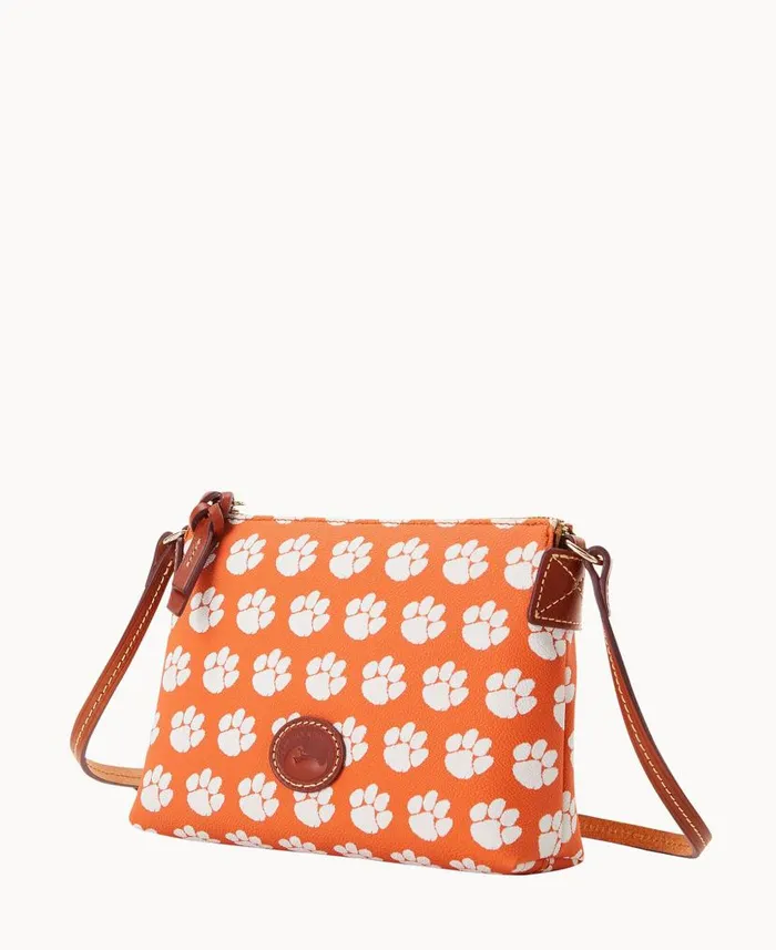 Dooney and Bourke Collegiate Clemson University Crossbody Pouchette Clemson WomenMen Crossbodies Dooney and Bourke Collegiate Clemson University Crossbody Pouchette Clemson WomenMen Crossbodies