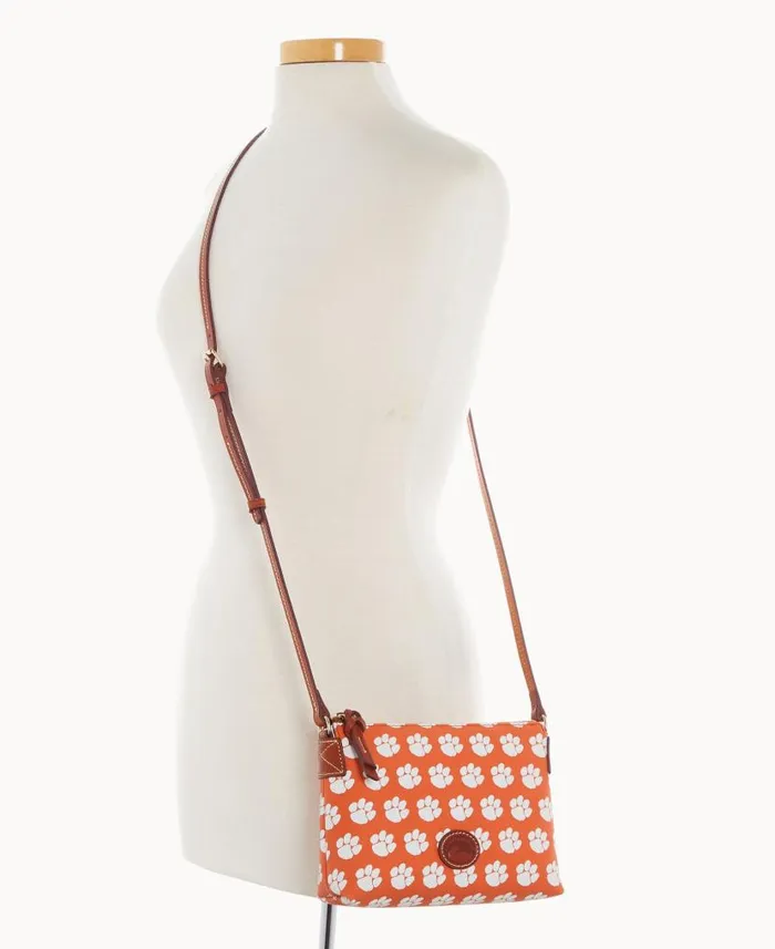 Dooney and Bourke Collegiate Clemson University Crossbody Pouchette Clemson WomenMen Crossbodies Dooney and Bourke Collegiate Clemson University Crossbody Pouchette Clemson WomenMen Crossbodies