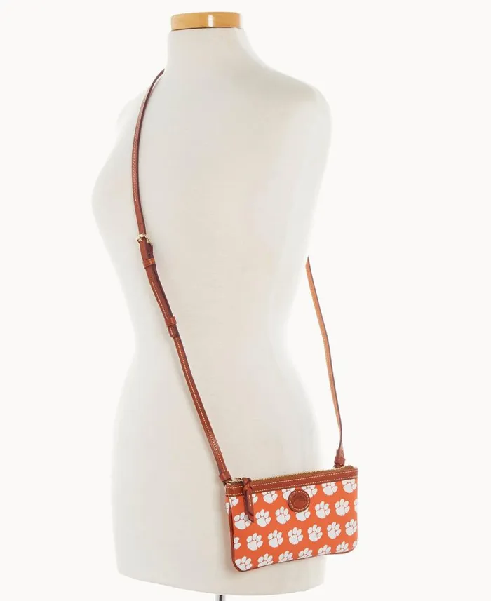 Dooney and Bourke Collegiate Clemson University Large Slim Crossbody Clemson WomenMen Crossbodies Dooney and Bourke Collegiate Clemson University Large Slim Crossbody Clemson WomenMen Crossbodies