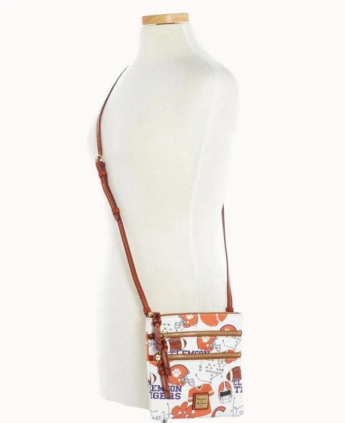 Dooney and Bourke Collegiate Clemson University N S Triple Zip Crossbody Clemson WomenMen Crossbodies Dooney and Bourke Collegiate Clemson University N S Triple Zip Crossbody Clemson WomenMen Crossbodies