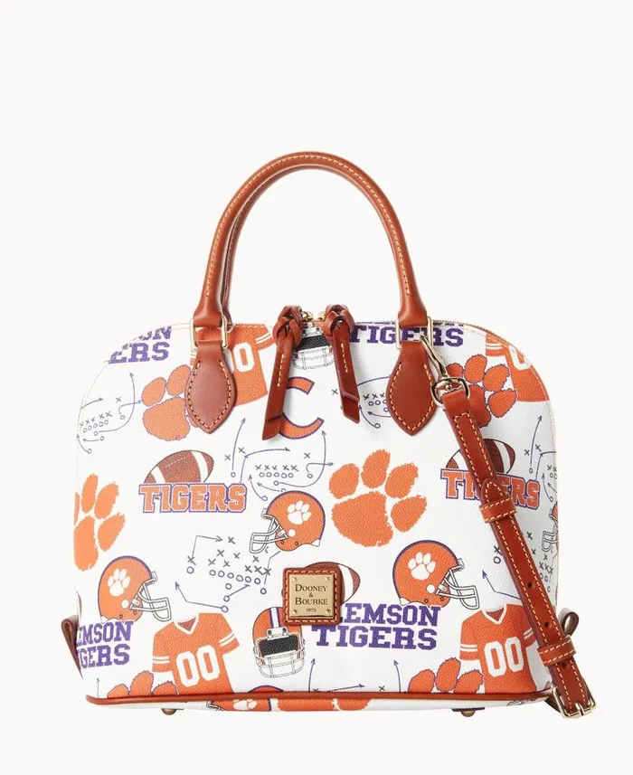 Dooney and Bourke Collegiate Clemson University Zip Zip Satchel Clemson WomenMen Satchels Dooney and Bourke Collegiate Clemson University Zip Zip Satchel Clemson WomenMen Satchels