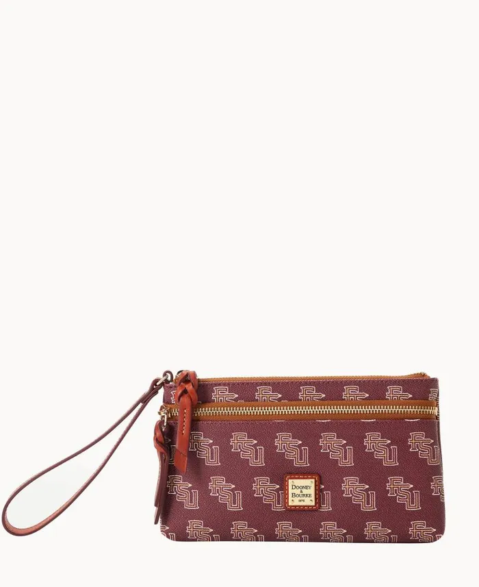 Dooney and Bourke Collegiate Florida State Double Zip Wristlet Florida State University WomenMen Wallets Dooney and Bourke Collegiate Florida State Double Zip Wristlet Florida State University WomenMen Wallets