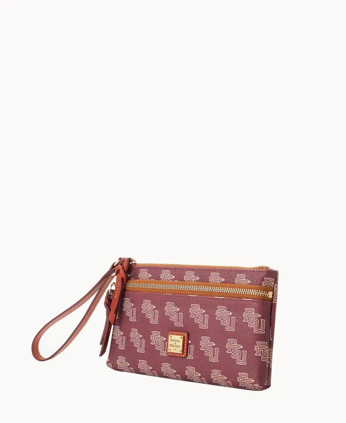 Dooney and Bourke Collegiate Florida State Double Zip Wristlet Florida State University WomenMen Wallets Dooney and Bourke Collegiate Florida State Double Zip Wristlet Florida State University WomenMen Wallets