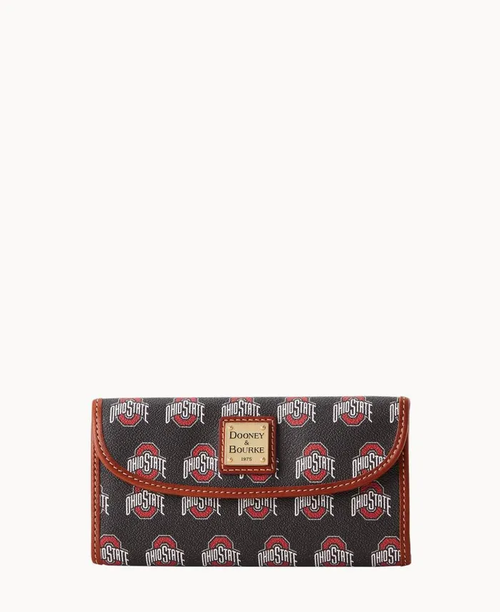 Dooney and Bourke Collegiate Ohio State University Continental Clutch Ohio State WomenMen Wallets Dooney and Bourke Collegiate Ohio State University Continental Clutch Ohio State WomenMen Wallets